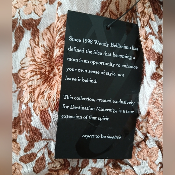 Wendy Bellissimo Orange Bishop Sleeve maternity dress - Picture 8 of 10